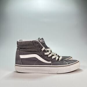 Vans Sk8-Hi Gray White Lace Up High Top Sneakers Skate Shoes 721356 Women's Sz 8